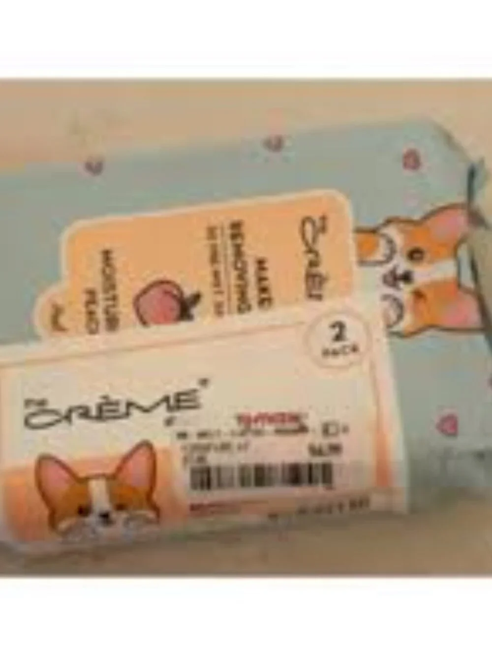 NWT-The Crème Shop Makeup Removing Wipes made with Moisturizing Peach 2PK